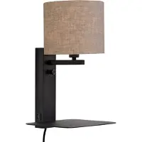 It´s about RoMi Wandlamp Florence, dimbaar, zwart, Slaapkamer, metaal, Wandlamp