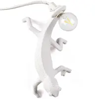 Seletti Kameleon Lamp Going Down Wandlamp USB Chameleon, wit / opaal, Woon-/ Eetkamer, Kunststof, Design, Wandlamp design