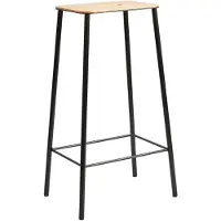 Frama Adam Bar Stool 76 Cm Oak/matt - Krukken Staal Black - 6072