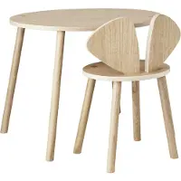 Nofred Mouse School Set - Kindertafels Eikenfineer Oak - 3301