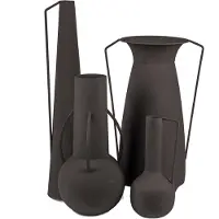 Pols Potten Vases Roman Vases 4 Pcs - Vazen Metaal Black - 300-205-008