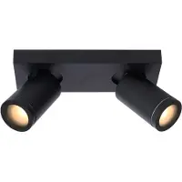 Lucide Taylor Plafondspot Black | 2x5W 2200K|3000K
