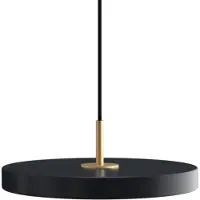 UMAGE Hanglamp Asteria mini, dimbaar, alu / grijs / zink, Woon-/ Eetkamer, Aluminium, Design