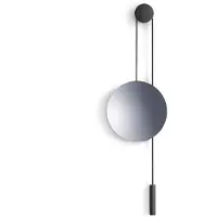 New Works Rise & Shine Wandspiegel Burned Oak | Steel Weight
