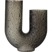 AYTM Vaas Arura, zwart, hoogte 40 cm, breedte 34 glas Arura, alu / grijs / zink, Glas, Design