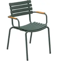 Houe ReCLIPS stoel met armleuning Aluminium frame 2 stuks