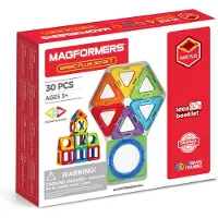 Magformers Basic Plus Set- bouwset 30 stuks- magnetisch speelgoed- speelgoed 3,4,5,6,7 jaar jongens en meisjes– Montessori speelgoed- educatief speelgoed- constructie speelgoed