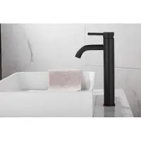 Saniclear Plus hoge wastafelkraan zwart mat