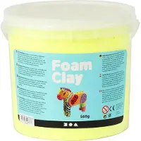Merkloos Foam Klei - Neon Geel, 560gr.