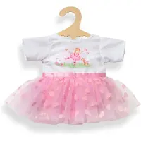 Heless Poppenkleding Ballerinajurk Roze/wit 28-35 Cm