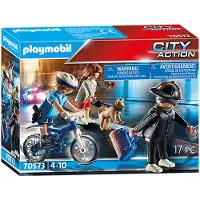 Playmobil Politiefiets met dief