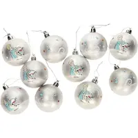 Disney Frozen Christmas Balls 6 Cm Pack 10 Frozen Ii Memories Veelkleurig
