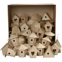 Creativ Company Vogelhuisjes Papier-maché, 60st.