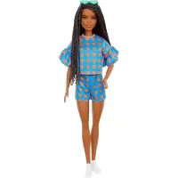 Mattel Fashionista Doll - Blauw topje met hartjes & broekje