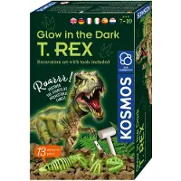 Kosmos Dig Out T-Rex Glow in the Dark – Experimenteerset – Graaf een prehistorisch skelet op en laat het oplichten – Inclusief 13 botdelen, hamer en beitel – T-Rex uitgraven