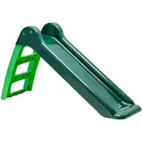 Swingking Vrijstaande glijbaan met Trap - Groene Peuter Glijbaan (Kunststof) - 120x40x67cm - 18 - 36 maanden