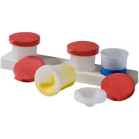 Creall Antiknoeipot voor verf set van 4 potjes van 320 ml met rood deksel