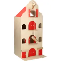 Playwood - Houten Pakhuis / Grachtenpand klein; hoogte 67 CM