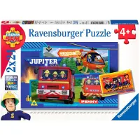 Ravensburger puzzel Waterloop met Brandweerman Sam - 2x24 stukjes - kinderpuzzel