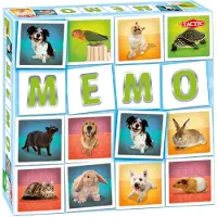 Tactic Memo Huisdieren - Memospel - Zoek de Juiste Paren - Honden, Katten, Konijnen en Andere Huisdieren - Gezelschapsspel voor Kinderen en Families - 2 tot 6 Spelers - Vanaf 3 Jaar