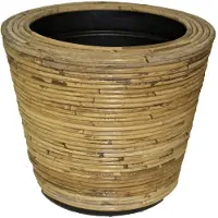 Van der leeden drypot rond streep grijs D27H20 cm