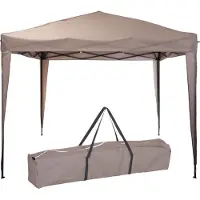 Ambiance Partytent - Paviljoen - EasyUp - Opvouwbaar - Waterdicht - Met Draagtas - 300 x 300 cm - Taupe