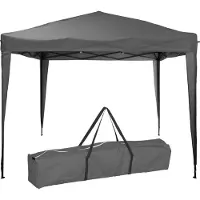 Progarden - Easy-Up Partytent - 300 x 300 x 245 cm - Grijs & Polyethylene - Opvouwbaar & Waterafstotend - Inclusief Draagtas - Voor Tuinfeesten & Evenementen