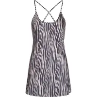 Lingadore Night Slipdress Striped Zebra | Maat: 4XL | Kleur: Zwart/Print