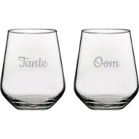 Pasabahce Gegraveerde Drinkglas 42,5cl Tante & Oom