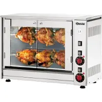 Bartscher Kippengrill Bartscher, voor 6 kippen, 2 spiesen, 70(b)x53(h)x36(d)cm, 230V/2,8kW