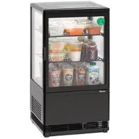 Bartscher Mini-koelvitrine 58L-SW Bartscher, 47,5x43,2x88,8(h)cm, 230V/180W