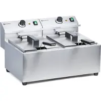 Hendi Friteuse Profi Line 2x8 l 230V 2x3500W, Friteuse, Zilver
