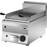Bartscher Lavasteengrill Bartscher gas, CNS, snackbar, tafelmodel, 40(b)x30(h)x65(d), 7kW