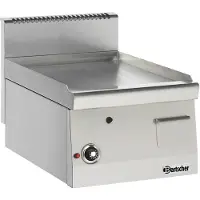 Bartscher Bakplaat Bartscher, gas, glad verchroomd, tafelmodel, 40(b)x29(h)x60(d), 4.6kW