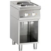 Bartscher 2-pits elektrische kookplaat met open onderbouw, serie 700