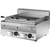 Bartscher Lavasteengrill Bartscher gas, CNS, snackbar, tafelmodel, 80(b)x30(h)x65(d), 14kW