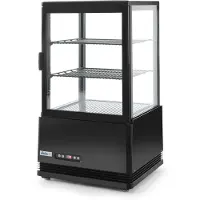 Hendi Gekoelde display kast zwart | 58L