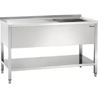 Bartscher Spoeltafel 700, spoelbak rechts, 140(B)x70(D)x85(H)cm