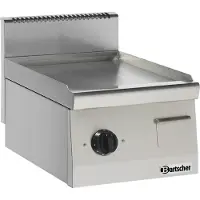 Bartscher Bakplaat Bartscher, elektrisch, glad verchroomd, tafelmodel, 40(b)x29(h)x60(d), 230V/ 3.6kW