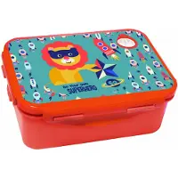 Giovas broodtrommel Fisher Price superheld tijger rood/lichtblauw