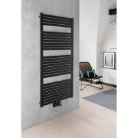 Sapho Tondi radiator zwart mat 60x133cm 730W