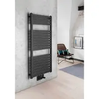 Sapho Tondi radiator zwart mat 45x97cm 415W