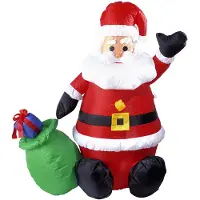 Widmann Opblaasbare kerstman als decoratie 122cm
