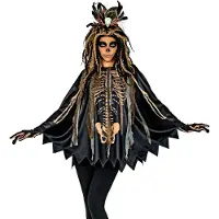 Widmann Poncho Voodoo priester Halloween volwassenen-S/XL