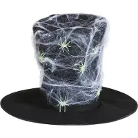 Finidi Luxe hoge hoed met spinnen voor Halloween
