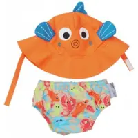 Zoocchini Sushi the tropical fish zwemluier + zonnehoedje maat S