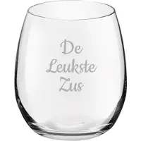 Royal Leerdam Gegraveerde Drinkglas 39cl De Leukste Zus