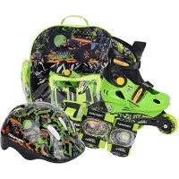 Tempish Racer+ beschermers + helm, inline skates, groen, EU 26-29. Inline skates, groen, EU 26-29