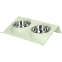 Springos Voerbak | Waterbak | voerbakjes | Drinkbak | Eetbak | Dubbel | Groen