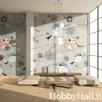 Artgeist Fotobehang - Natuurlijke patroon met vogels